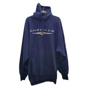 Chrysler Vintage Men's Big & Tall Navy Brand Logo Pullover Hoodie Sweatshirt XXL